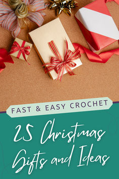 Save this 25 fast easy and meaningful crochet Christmas gifts and ideas! Choose projects you can complete in 30 minutes, an hour, or over the weekend.