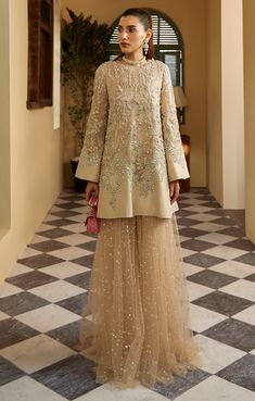 Shirt And Sharara, Sharara Style, Sharara Pants, Luxury Pret, Pakistani Wedding Dress, Pakistani Wedding Dresses, Gold Dust, Pakistani Bridal, Pakistani Outfits