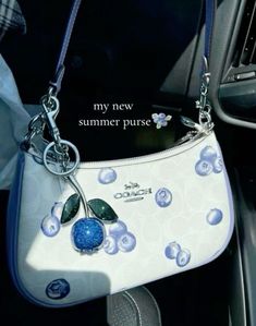 Blueberry Coach Bag, Coach Fruit Bag, Tas Lv, Girly Bags, Luxury Purses, Fancy Bags