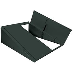 two black metal boxes sitting on top of each other