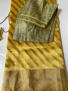 Classy yellow chanderi saree with blouse blouse size 38-42 Saree Party Wear, Chanderi Saree, Party Wear Saree, Pattu Saree, Wear Saree, Party Wear Sarees, Saree With Blouse, Handloom Saree, Party Wear