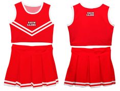 Let your daughter look cool in her new team spirit two-piece Cheer Cheerleader Set. Let her play, enjoy the games, cheer loudly and proudly with her Louisiana at Lafayette Cajuns gear by Vive La Fete. Celebrate and cheer on game day with our classic design Louisiana at Lafayette Cajuns Red cheerleader set with pleated skirt and elastic waistband. Officially Licensed product sold by Vive La Fete. This awesome graphics, fun and game day cheerleader set features officially licensed Louisiana at Laf Team Spirit Red Sleeveless Tops, Red Team Spirit Tops For Cheerleading, Red Cheerleading Team Tops, Red Cheerleading Tops For Sports Season, Red Tops For Cheerleading During Sports Season, Collegiate Sleeveless Tops For Cheerleading, Red Fitted Tops For Cheerleading, Fitted Red Tops For Cheerleading, The Games