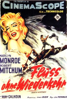 a movie poster for the film's title starring marilyn monroe and her husband,