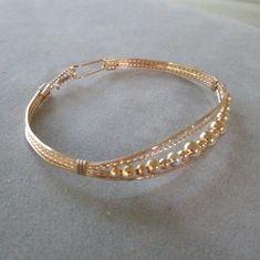 Wire Wrapped Bracelet, Wrap Jewelry, Gold Wire, May 31, Wire Wrap, Wrap Bracelet, Wire Wrapping, Cuff Bracelets, Gold Filled