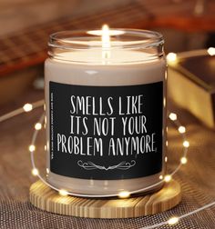 "This unique candle is perfect for celebrating retirement, a coworker leaving, promotion or a new job. Plus, it makes a great gift for women or men - either as a heartfelt thank you, or as a fun gift. Packed with immersive aromas, these scented candles come in 9oz glass jars and are one size (2.8″ × 3.5\") (7.1cm × 8.8cm). Made with 100% natural soy wax blend, each candle features a 100% cotton wick and a permanent adhesive label. .: Materials: 100% natural soy wax blend, 100% cotton wick and a glass jar .: One size: 2.8″ × 3.5\" (7.1cm × 8.9cm) .: Burning time: 50-60 hours .: Glossy permanent adhesive label .: Choose from five different aromatic scents .: Assembled in the USA from globally sourced parts" Coworker Leaving Gift, Coworker Leaving, Funny Retirement Gifts, Unique Candle, Gift Candle, Leaving Gifts, Boss Gift, Happy Retirement, Great Gifts For Women