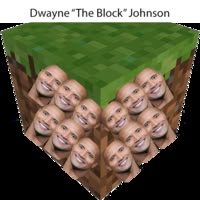 there are many heads in the shape of a cube with text that says, dwayne the block johnson