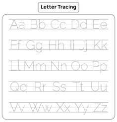 the letter tracer worksheet for kids to practice their handwriting and writing skills