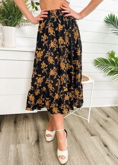 The Emes Shop skirt is detailed with vintage floral prints. Features a high waist. gartered waist. A-line silhouette. and below knee length. Pair it with a puff sleeve blouse and sandals for a classy look.MATERIAL:100% Soft Poly MEASUREMENTS:Dress Length is 31"-33"in Small | Waist: 26"-28"in Medium | Waist: 28"-30"in Large | Waist: 30"-32"in X Large | Waist: 32"-34"in MEASUREMENTS:Dress Length is 78"-83"in Small | Waist: 66"-71"cm Medium | Waist: 71"-76"cm Large | Waist: 76"-81"cm X Large | Waist: 81"-86"cm Chic Floral Print Midi Skirt, Chic Floral Print Midi Maxi Skirt, Floral Print Flowy Skirt For Day Out, Floral Print Long Skirt For Day Out, Chic Midi Length Floral Maxi Skirt, Floral Print Flowy Midi Skirt, Flowy Floral Print Midi Skirt, High Waist Floral Print Maxi Skirt, High Waist Floral Print Relaxed Skirt