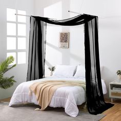 PRICES MAY VARY. Premium quality fabric : Our premium sheer scarfs are made from high thread voile polyester, making them strong, long-lasting, and less likely to rip or tear. Bed canopy scarf curtain Includes 1 long length 52" x 216" voile valance scarf. Perfect Decoration : Our sheer fabric window scarves can be used to top a window, make a bed canopy, decorate a child's room, kids canopy, or even for mosquito protection. Multifunction : Scarves can be used for wedding backdrop, baby shower ba Canopy Scarf, White Canopy Bed, Scarf Curtains, Princess Canopy Bed, Queen Metal Bed, Bed Drapes, Headboard Curtains, Canopy Bed Curtains, Kids Canopy