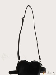 BirdinBag - Heart Patterned Mini Belt Bag Trendy Heart-shaped Shoulder Bag With Zipper Closure, Trendy Heart-shaped Bag With Removable Pouch, Trendy Heart-shaped Bag For Daily Use, Chic Shoulder Bag With Zipper Closure As Gift, Trendy Heart-shaped Bags For Daily Use, Trendy Heart-shaped Shoulder Bag With Detachable Strap, Trendy Heart-shaped Daily Use Bag, Black Heart-shaped Bag With Adjustable Strap, Black Heart-shaped Shoulder Bag For Daily Use