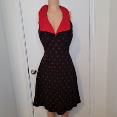 Dead Threads Goth Dress 1950s Retro Style Pin Up Red Black Skulls Halloween Sz M. Condition Is New With Tags. Dead Threads Is A Uk Alternative Style Brand, So Size Is Based On Uk Measurements. Please See Photos For Condition, Measurements, And Details. Review Them Carefully, As It's Possible That I Miss Something. Please Reach Out If You Have Additional Questions. Retro Fitted Halloween Dress, Retro Halloween Fitted Dress, Rockabilly Halloween Party Dress, Vintage Fitted Halloween Dresses, Vintage Sleeveless Halloween Dress, Black Retro Dress For Costume Party, Retro Black Dress For Costume Party, Vintage Sleeveless Dress For Halloween, Fitted Rockabilly Dress For Halloween