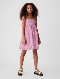 Saw this on Gap: Summer Photo Outfits, Kids Floral Dress, Chic Fall Outfits, Aesthetic Outfit Ideas, Amelia Dress, Future Family, Pink Floral Dress, Tween Outfits, Woven Dress