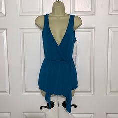 Nwt Never Worn, Hot And Sexy Rachel Pally Draping, Plunging Neckline Sleeveless Top. Beautiful Teal Color. Size M. Has A Grecian Vibe. Elastic At Bustline. **Comes From A Clean, Smoke Free Home** Chic Blue Tank Top For Night Out, Blue V-neck Tank Top For Night Out, Blue Stretch Tank Top For Night Out, Blue V-neck Tank Top For Party, Stretch Blue Tank Top For Night Out, Turquoise Fitted Tank Top, Turquoise Tank Top, High Neck Halter Top, Rachel Pally