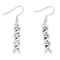 PRICES MAY VARY. 💗💗---Perfect unique gene chemical molecule earring for science lovers,chemistry enthusiasts,biology majors, biochem studies,or chemistry majors.Great gift to express your love to someone special in your life on Birthday, Anniversary,Christmas,etc. 💗💗Quality Upgrade💗💗--- Silver earring hooks,Both two pendent are Made of premium quality zinc alloy. 💗💗Package💗💗--- It comes with a pack of soft cloth, an after-services card and your jewelry in a bag. Good protection for you Biology Gifts, Dna Earrings, Biology Jewelry, Chemistry Jewelry, Science Jewelry, Meaningful Jewelry, Exclusive Jewelry, French Wire, Earring Hooks