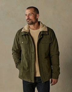 Meet the modern take on the classic canvas chore coat. We've paired ultra-sturdy duck canvas with soft, high comfort brushed flannel for a jacket that's comfortable on the inside, and tough on the outside. This jacket is modern and stylish enough to wear downtown, but don't let its good looks fool you - it's just as at home carrying an armload of firewood as it is sampling microbrews. Winter Utility Outerwear For Everyday, Utility Style Winter Outerwear For Everyday, Relaxed Cotton Outerwear With Fleece Lining, Khaki Cotton Fleece Jacket For Fall, Fall Cotton Khaki Fleece Jacket, Classic Cotton Outerwear With Fleece Lining, Khaki Cotton Fleece Jacket With Pockets, Khaki Cotton Outerwear With Fleece Lining, Cotton Fleece Jacket With Pockets For Cold Weather