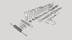 an image of various parts and tools for the car