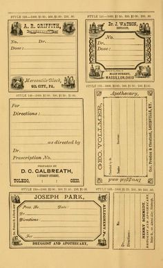 Stary Papier, Apothecary Labels, Buku Harry Potter, 카드 디자인, Vintage Junk