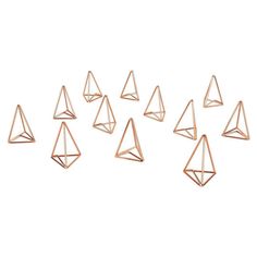 Modern Metal Geometric Triangle Wedding Place Card Holders-Set of 12-Koyal Wholesale-Rose Gold- Gold Table Number Holders, Wedding Place Card Holders, Gold Table Number, Wood Place Card Holders, Modern Wedding Theme, Rose Gold Table, Place Card Holders Wedding, Gold Table Numbers, Table Number Holders