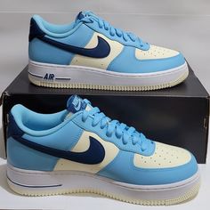 Brand New Nike Air Force 1 Low '07 Color: Aquarius Blue Coconut Milk Style: Hf4837-407 Size: Men's 9 / Women's 10.5 Casual Blue Basketball Shoes With Gum Sole, Nike Blue Basketball Shoes With Gum Sole, Blue High-top Basketball Shoes With Gum Sole, Light Blue Nike Air Force 1 Low-top For Sports, Light Blue Nike Air Force 1 Low-top For Streetwear, Sporty Nike Air Force 1 In Light Blue, Blue High-top Nike Air Force 1 For Streetwear, Nike Blue Sneakers With Gum Sole, Blue Custom Sneakers With Gum Sole For Sports