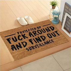 Funny Doormat Indoor Outdoor Home Front Porch Rugs Bedroom Entrance Patio Decoration Supplies Features: Door Mat Designs: welcome mat floor mats are the perfect way to welcome people into your home. PERFECT SIZE: Our front door outdoor mat features a low profile design. This rug under the door jamming when opening and closing the door. Measures 23.6" x 15.7" Interesting doormats are sized to fit every entrance. IDEAL CUSHION USES: custom pattern designs that look great in any house. The interior rug at the entrance has interesting quotes and monograms, making this cushion perfect for decorating areas. Ideal for exterior patio entrances, camping, RV, porch doors, garage, garden, laundry, bathroom, living room, office entrances or interior bedroom or kitchen doors. SLIP AND EASY TO CLEAN: Th Funny Door Signs Bedrooms, Funny Door Mats Hilarious, Funny Outdoor Mats, Outside Home Decor Front Entrance, Funny Welcome Mats Front Doors, Sarcastic Door Mats, Personalized Door Mat, Funny Doormats Hilarious Welcome Mats, Front Porch Rug Layering