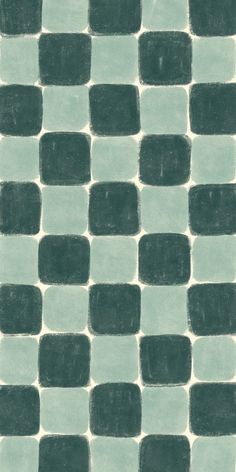 a green and black checkered tile pattern