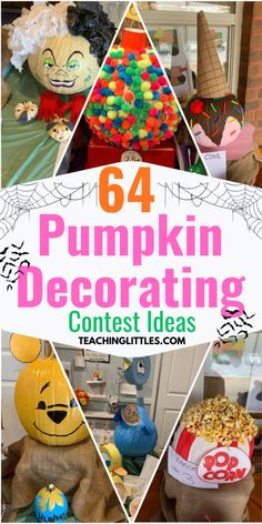 pumpkin decorating contest with lots of different items