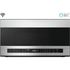 an image of a microwave that is built in to the appliance with wifi