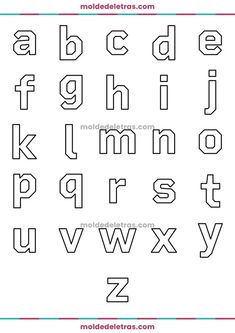 the alphabet is shown in black and white with red border around it, which includes an upper