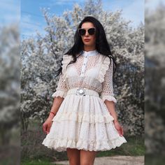 "Women summer dress,White Midi dress,Women lace Dress,White lace Dress women,Women Party Dress,Wedding Dress,Withe summer dress women 🎁 Gift - ✈ EXPRESS SHIPPING✈ ☎ Please, provide your mobile number in a note to seller ♥ ♥ ♥ STANDART SIZES : SIZE XS bust: around 33 in / 84-86 cm Waist: around 26 in / 62-64 cm Hip: around 35.5 in / 88-90 cm Aproxx height: 5'3\" / 160 cm SIZE S bust: around 35 in / 88-90 cm Waist: around 28 in / 66-68cm Hip: around 37 in / 90-92cm Aproxx height: 5'5\" / 165 cm S Summer Lace Dress With Ruffles For Wedding, Ruffled Lace Mini Dress For Wedding, Mini Length Lace Dress With Ruffles For Wedding, Mini Lace Dress With Ruffles For Wedding, Delicate Lace Mini Dress For Summer, Elegant Crochet Dress For Wedding, Feminine Crochet Lace Dress, Elegant Crochet Dress With Lace Sleeves For Summer, Elegant Summer Crochet Dress With Lace Sleeves