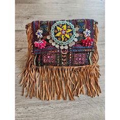 Handmade In India Authentic Shoulder Bag Crossbody Boho Beaded Embroidered With Genuine Leather Fringe. Never Used. The Detail On This Bag Is Gorgeous! Please Zoom In! The Possibilities Are Endless With This Bag. Some Beads Missing Due To Transport. Please See Pictures For Details! Brown Embroidered Clutch Bag, Bohemian Beaded Crossbody Shoulder Bag, Bohemian Beaded Crossbody Bag, Bohemian Embellished Shoulder Bag For Everyday, Bohemian Red Beaded Shoulder Bag, Bohemian Embellished Shoulder Bag For Festival, Red Bohemian Beaded Shoulder Bag, Multicolor Embroidered Shoulder Bag With Tassels, Bohemian Embroidered Pouch Shoulder Bag