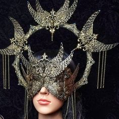 Costume Medusa, Goth Crown, Blind Mask, Mask Gothic, Gothic Headpiece, Raven Costume, Gothic Mask, Crow Mask, Medusa Costume