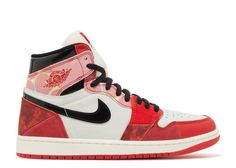 Inspired by Into the Spiderverse Air Jordan 1 Chicago, Spider Man Across The Spider Verse, Across The Spider Verse, Jordan Sneaker, Dr Shoes, Unique Sneakers, Limited Edition Sneakers, Jordan 1 High Og, Air Jordan 1 Retro High Og