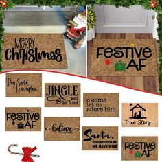 christmas doormats with sayings on them