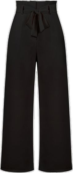 Black Belted Wide Leg Bottoms, Black Belted Trousers, Chic Black Wide-leg Dress Pants, Chic Black Belted Wide Leg Pants, Chic Black Wide Leg Pants For Business Casual, Chic Black Wide Leg Pants For Office, Formal Black Belted Pants, Elegant Black Ankle-length Culottes, Sleek Black Wide Leg Pants For Business Casual