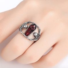 This Vampire Skeleton Ring Is A Wonderful Addition To Your Wardrobe And Your Style! A Fun And Unique Wear! Great For Halloween Or Anytime! Great For A Man Or Woman! Vampire Skeleton, Jewelry Vampire, Skeleton Ring, Ring Color, Womens Jewelry Rings, Skeleton, Your Style, A Man, Women Jewelry