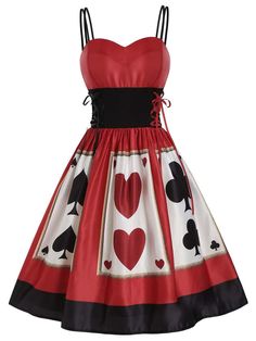 Red 1950s Strap Poker Costume Dress – Retro Stage - Chic Vintage Dresses and Accessories Halloween Dresses, Ruffle Bodycon Dress, Standard Dress, Movies Outfit, Modieuze Outfits, Fabulous Dresses, Halloween Dress, Romper With Skirt, Costume Dress