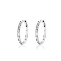 The largest size in our signature huggie series 15 mm Solid 18K Gold 16 round 1.1mm brilliant diamonds on each hoop, VS quality, G/H Color. TCW = 0.16 cts per hoop Hinged opening with hidden post closure Sold as a pair Classic Diamond White Huggie Earrings With Halo Design, Classic Small Hoop Diamond Earrings With Halo Design, Diamond Huggie Rings Fine Jewelry, Diamond White Huggie Earrings With Halo Design, Classic Diamond White Hoop Huggie Earrings, Round Cubic Zirconia Huggie Earrings With Diamond Cut, Classic Diamond White Round Huggie Earrings, Classic Huggie Earrings With Halo Design, Classic Diamond White Huggie Earrings With Brilliant Cut