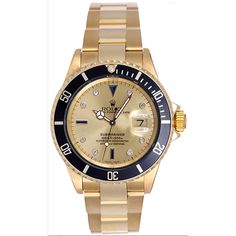 Men's automatic winding wristwatch with date. 18k yellow gold case; rotating bezel with black insert (40mm diameter). Genuine Rolex champagne Serti dial with diamond and sapphire hour markers. 18k yellow gold Oyster bracelet with flip-lock clasp. Pre-own Gold Diamond Watch With Chronometer And Round Dial, Gold Diamond Watch With Chronometer, Luxury Gold Diamond Watch Automatic, Luxury Automatic Gold Diamond Watch, Gold Round Watches With Date Display, Yellow Gold Automatic Diamond Watch With Round Dial, Yellow Gold Diamond Watch With Automatic Round Dial, Luxury Gold Watches With Date Display, Automatic Yellow Gold Diamond Watch With Round Dial