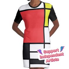 Loose and casual fit jersey t-shirt dress. Printed polyester blend front panel, solid color 100% cotton back/sleeves/rib. Size range XS-2XL. Dress For Sale, Casual Fit, Casual Fits, Jersey T Shirt, T Shirt Dress, Dresses For Sale, Graphic T Shirt, Graphic Tshirt, Shirt Dress