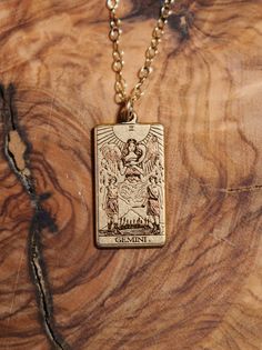 "Copy and paste into your browser, get 15% off ➔ https://bit.ly/VD15OFF Tarot Card Inspired Gemini Necklace; The Lovers: Partnerships, Duality, Union DETAILS: -One necklace -18mm x 10mm Gold Filled Charm -Gold Filled chain in the length of your choice -Spring ring clasp You will receive one zodiac charm necklace, in the length of your choice. **Every item is handmade, this means that each will be unique and may not look EXACTLY like the picture, but it will look very similar ➡ORDER PROBLEMS If t The Lovers Tarot Card, The Lovers Tarot, 12 Zodiac, Zodiac Necklaces, Gold Filled Chain, Tarot Cards, Best Friend Gifts, Spring Rings, Dog Tag Necklace