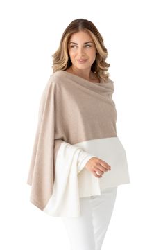 Generously sized and cloud soft, this cashmere-kissed scarf can also be used as a wrap or a blanket, and stands up beautifully to on-the-go travel. 28" x 78" 95% organic cotton, 5% cashmere Machine wash, dry flat Imported Chic Cashmere Shawl, Elegant Shawl For Layering, Elegant Cashmere Shawl For Layering, Elegant Shawl Wraps For Layering, Elegant Shawl Wrap For Layering, Chic Cashmere Wraps For Fall, Chic Beige Shawl For Spring, Chic Cashmere Wrap For Fall, Chic Beige Scarf For Fall