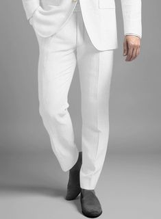 Refresh your daily attire with our Stylbiella Natural White Linen Pants, offering a sleek and impactful appearance. Crafted from high-quality linen, this ensemble blends classic allure with modern design, making it ideal for office wear. The sharp, natural white hue and meticulous tailoring achieve a professional and neat look that exudes confidence and grace. Perfect for those who appreciate a minimalist yet striking aesthetic, these pants guarantee you'll look refined in any business context. White Linen Suit, Italian Suit, White Linen Pants, Linen Suit, Jacket Sale, Office Wear, Linen Pants, White Linen, Suits You