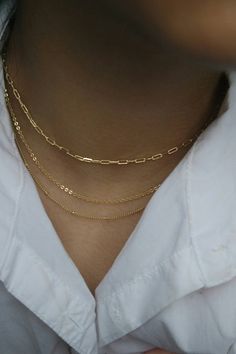 Dainty minimalist set of two necklaces, perfect layering! Double chain choker, they're not separable. and Rectangle chain necklace, They come with 1 inch extender. Measure your neck to find the perfect fit! If you have a seamstress tape measure, wrap it around your neck to the fit you would like. If you don't have a seamstress tape measure, take a piece of yarn or string and wrap that around your neck/chest to the fit you would like, marking the point where the end touches itself. Lay the string Minimalist Chain Necklace With Delicate Chain For Layering, Minimalist Layered Link Chain Necklace, Simple Everyday Layered Necklace With Delicate Chain, Simple Necklace With Delicate Chain For Layering, Simple Delicate Chain Necklace For Layering, Minimalist Cable Chain Necklace For Layering, Minimalist Adjustable Chain Necklace For Layering, Minimalist Everyday Layered Chain Necklace, Minimalist Delicate Chain Necklaces For Layering