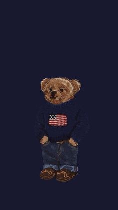 Look Wallpaper, Christmas Wallpaper Backgrounds, Navy Wallpaper, Iphone Wallpaper Photos, Polo Bear, Bear Wallpaper, Ipad Wallpaper, Christmas Wallpaper, الرسومات اللطيفة