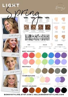 Spring Color Palette Nails, Color Palette Nails, Palette Nails, Spring Skin Tone, Palette Hair Color