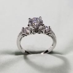 Sterling Silver. 925. Rhodium Plating To Prevent Tarnishing And Provide Shinniness. 1.25ct Round Lab Created Diamond. Comes In The Following Sizes. Choose Your Size. Size6 (1185), Size7 (1186) Bundle & Save . Offers Are Welcomed Antique Engagement Rings Vintage Unique, Angel Wing Engagement Ring, Antique Amethyst Ring, Wedding Rings Silver, Engagement Ring Color, Pretty Engagement Rings, Dream Wedding Ring, Silver Wedding Ring, Antique Engagement Rings Vintage