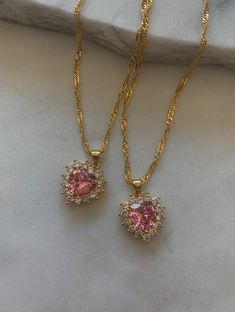 Product Details + Care - Gold plated over brass.  - Cubic Zirconia Stones - 1 Necklace Only - Wipe Clean  - Imported  Dimensions - Pendant: 22mmx 16mm - Chain Length: 17.5"  Have a question? Please message info@shopsweetpeeps.com and our support team will get back to you in 48 hours. Julery Necklaces, Heart-shaped Cubic Zirconia Tarnish-resistant Jewelry, Heart-shaped Tarnish Resistant Cubic Zirconia Jewelry, Valentine's Day Tarnish Resistant Cubic Zirconia Jewelry, Valentine's Day Heart Cut Necklace With 17 Jewels, Pink Heart-shaped Gold Plated Necklace, Cubic Zirconia Necklace With 17 Jewels For Valentine's Day, Heart-shaped Jewelry With 17 Jewels For Valentine's Day, Heart-shaped 17 Jewels Jewelry For Valentine's Day