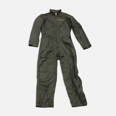 Vintage 1950s-1980s Military Jumpsuit Size: 40R Measurements: armpit to armpit: 22” top to bottom crotch: 36” Vintage Fitted Overalls For Workwear, Retro Fitted Long Sleeve Overalls, Fitted Retro Overalls, Vintage Fitted Jumpsuits And Rompers With Pockets, Vintage Fitted Long Sleeve Overalls, Vintage Fitted Long Sleeve Jumpsuits And Rompers, Military Jumpsuit, Vintage Military, Top To Bottom