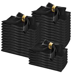 PRICES MAY VARY. ❤What You Can Get: Each package contains 100 pieces of black satin napkins 20" x 20", which are suitable to decorate a table accommodating 12 - 16 diners. Adequate quantity for home daily use or party used. These satin dinner napkins will make your table sparkle brightly and beautifully. ❤Silky & Soft Material: Made of soft satin fabric, one of the most preferred fabric adored by people, Horbaunal cloth napkins have a great brightness and are soft to touch, not easy to fade and Black Table Cloth With White Runner Wedding, Silver Table Napkins, White Linen With Black Napkins, Table Set Up For Adult Party, Black And White Holiday Table, Black Silk Table Runner, Black Table Cover Setting, Black And Gold Formal Dinner Table, Black White And Silver For Table