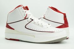 BRAND: JORDAN 2  CONDITION: USED  COLOR: WHITE VARSITY RED RED CEMENT GREY SIZE: 9.5 NOTE:  THE PICTURE IS THE ACTUAL SHOE! SHIPPING: DOUBLE BOXED WITH USPS PRIORITY WITH TRACKING! ALL SALES ARE FINAL! ALL ITEM ARE AUTHENTIC! PLEASE LEAVE FEEDBACK WHEN ITEM IS RECEIVED Air Jordan 2, Cement Gray, Jordan 2, Hype Shoes, Adidas Yeezy Boost 350, Up Shoes, Jordan Retro, Adidas Yeezy Boost, Wedge Sneaker